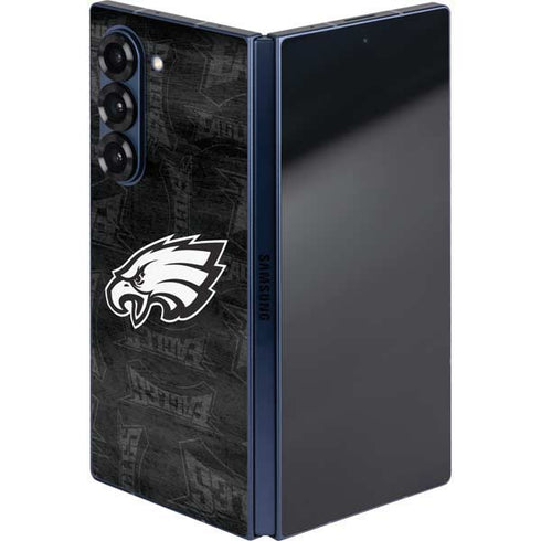 NFL Philadelphia Eagles Black & White Galaxy Z Fold6 Skin