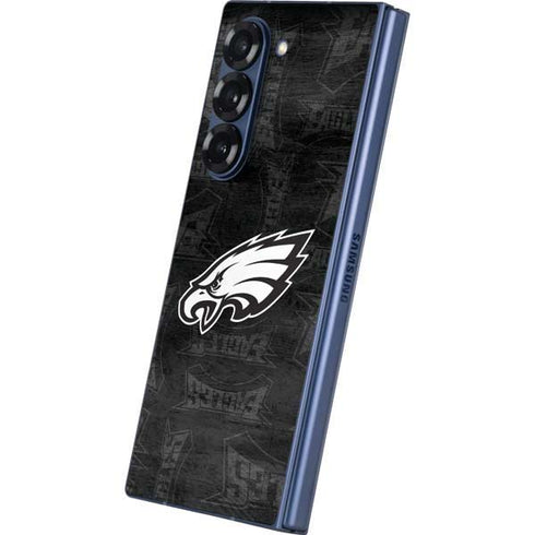 NFL Philadelphia Eagles Black & White Galaxy Z Fold6 Skin