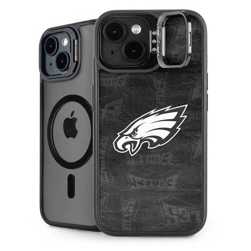 NFL Philadelphia Eagles Black & White iPhone 14 Kickstand Case