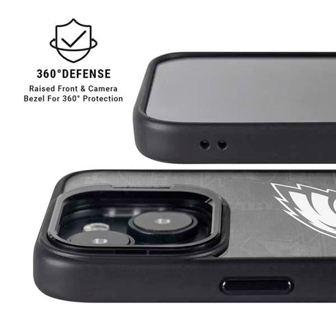 NFL Philadelphia Eagles Black & White iPhone 14 Kickstand Case