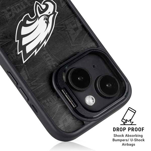 NFL Philadelphia Eagles Black & White iPhone 14 Plus Kickstand Case