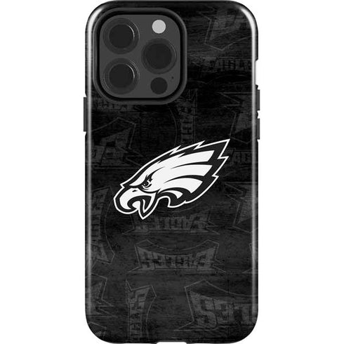 NFL Philadelphia Eagles Black & White iPhone 15 Pro Impact Case