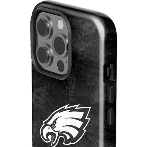 NFL Philadelphia Eagles Black & White iPhone 15 Pro Impact Case