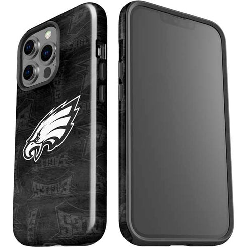NFL Philadelphia Eagles Black & White iPhone 15 Pro Impact Case