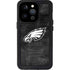 NFL Philadelphia Eagles Black & White iPhone 15 Pro Waterproof Case