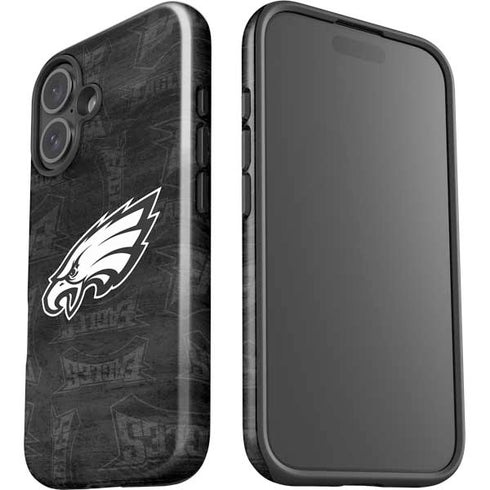 NFL Philadelphia Eagles Black & White iPhone 16 Impact Case