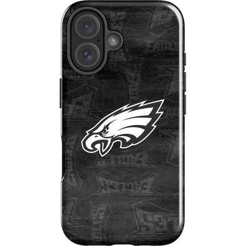 NFL Philadelphia Eagles Black & White iPhone 16 Plus Impact Case