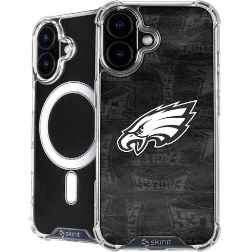 NFL Philadelphia Eagles Black & White iPhone 16 Plus MagSafe Case