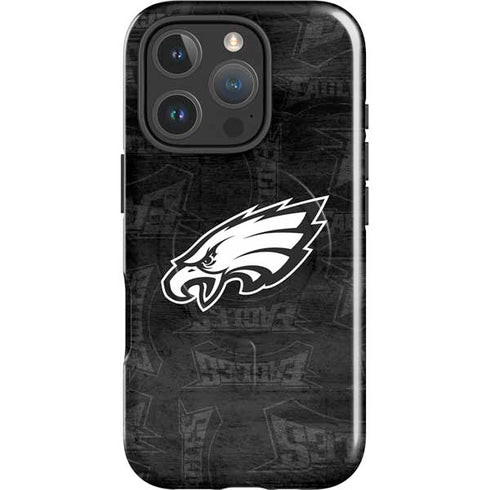 NFL Philadelphia Eagles Black & White iPhone 16 Pro Magsafe Impact Case