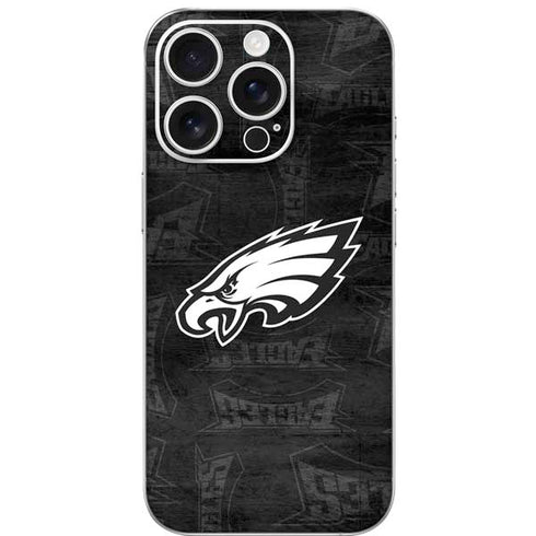 NFL Philadelphia Eagles Black & White iPhone 16 Pro Skin