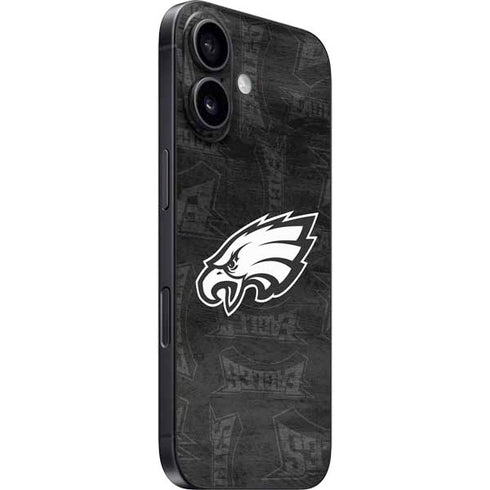 NFL Philadelphia Eagles Black & White iPhone 16 Skin