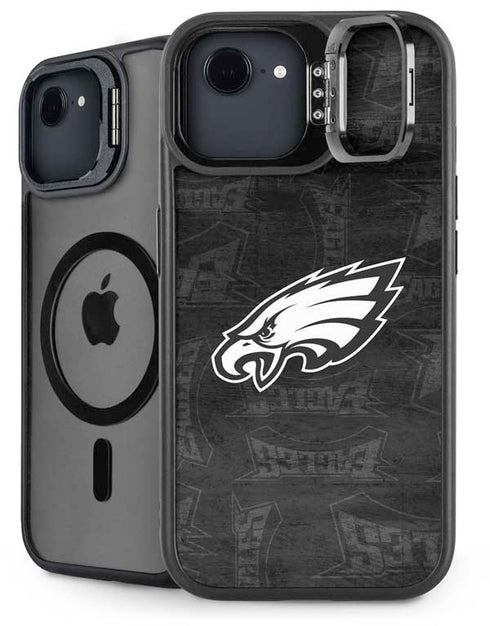 NFL Philadelphia Eagles Black & White iPhone 16e Kickstand Case
