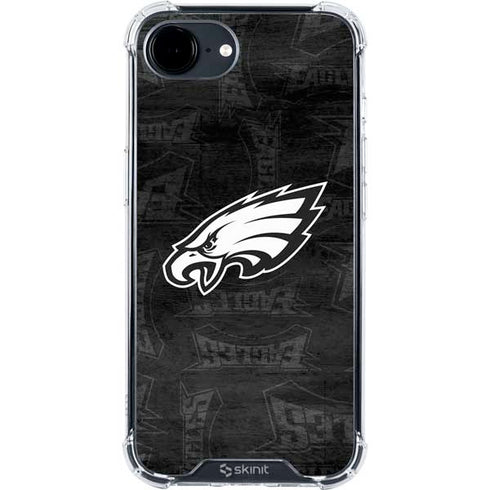 NFL Philadelphia Eagles Black & White iPhone 16e Clear Case
