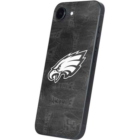 NFL Philadelphia Eagles Black & White iPhone 16e Skin