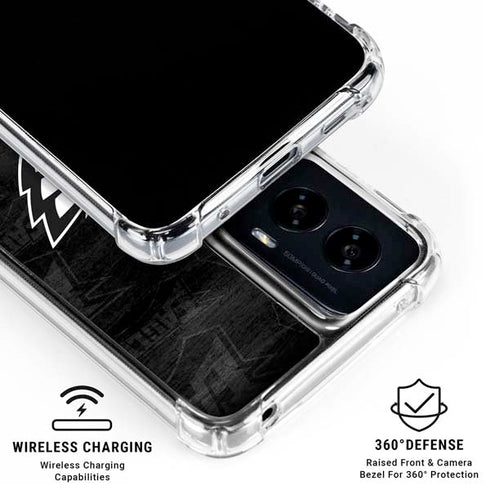 NFL Philadelphia Eagles Black & White Moto G Power 5G (2024) Clear Case