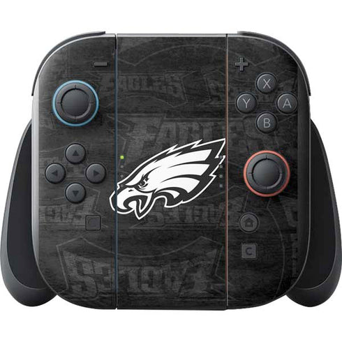 NFL Philadelphia Eagles Black & White Nintendo Switch 2 (2025) with Joy-Con Skin