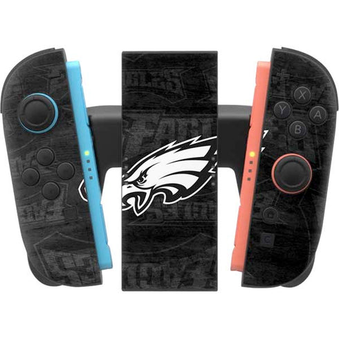 NFL Philadelphia Eagles Black & White Nintendo Switch 2 (2025) Joy-Con Controller Skin