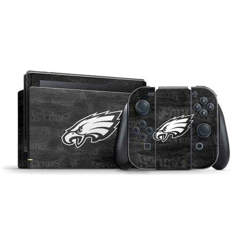 NFL Philadelphia Eagles Black & White Nintendo Skins