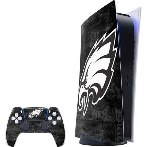NFL Philadelphia Eagles Black & White PlayStation PS5 Skins