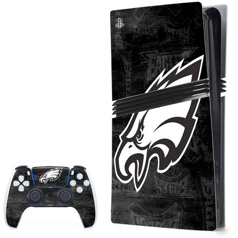 NFL Philadelphia Eagles Black & White PlayStation PS5 Skins