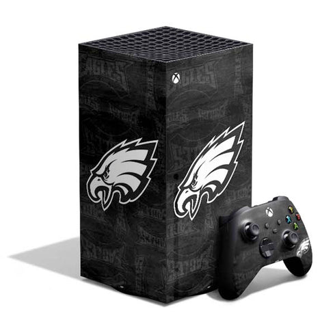 NFL Philadelphia Eagles Black & White XBox Series X Digital Edition Bundle Skin