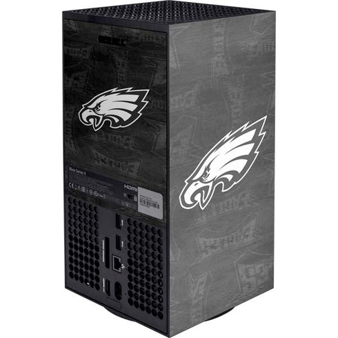 NFL Philadelphia Eagles Black & White XBox Series X Digital Edition Console Skin