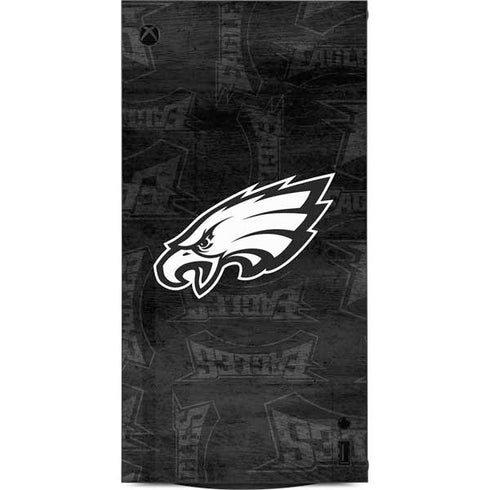 NFL Philadelphia Eagles Black & White XBox Series X Digital Edition Console Skin