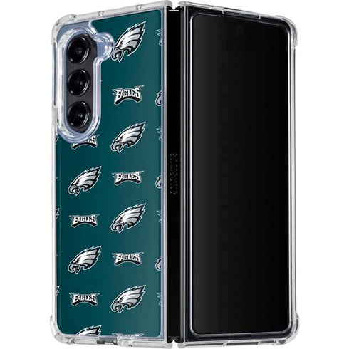 NFL Philadelphia Eagles Blitz Series Galaxy Z Fold5 5G Clear Case