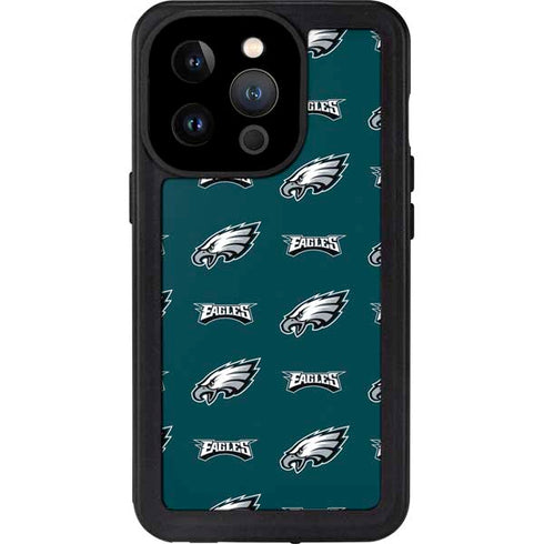 NFL Philadelphia Eagles Blitz Series iPhone 15 Pro Waterproof Case