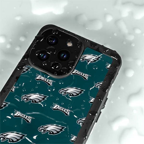 NFL Philadelphia Eagles Blitz Series iPhone 15 Pro Waterproof Case