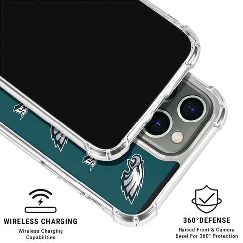 NFL Philadelphia Eagles Blitz Series iPhone 16 Pro Clear Case