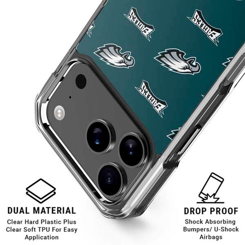 NFL Philadelphia Eagles Blitz Series iPhone 18 Pro Clear Case