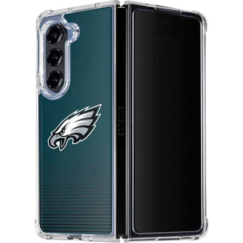 NFL Philadelphia Eagles Breakaway Galaxy Z Fold5 5G Clear Case