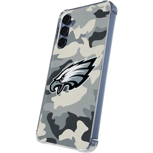 NFL Philadelphia Eagles Camo Galaxy A35 5G Clear Case