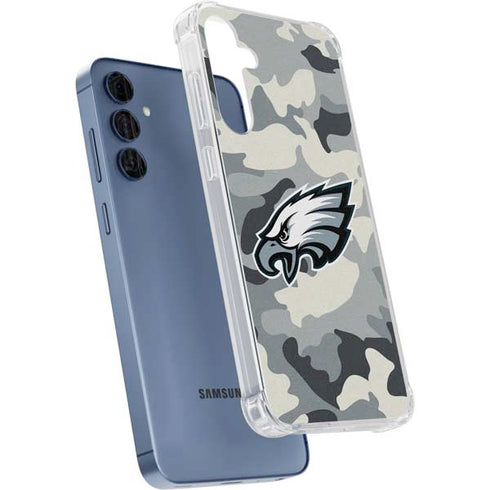 NFL Philadelphia Eagles Camo Galaxy A55 5G Clear Case