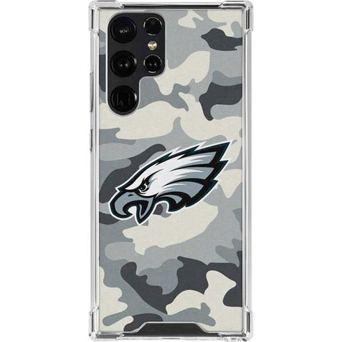 NFL Philadelphia Eagles Camo Galaxy S23 Ultra Clear Case