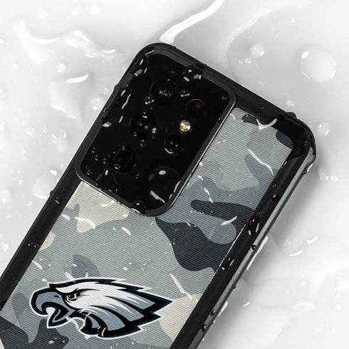 NFL Philadelphia Eagles Camo Galaxy S24 Ultra Waterproof Case