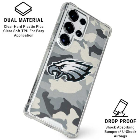 NFL Philadelphia Eagles Camo Galaxy S25 Ultra Clear Case