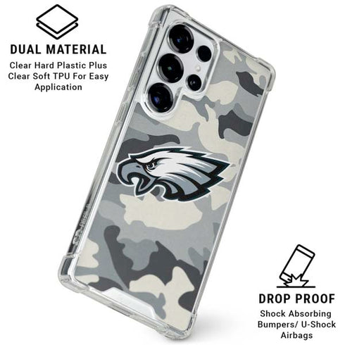 NFL Philadelphia Eagles Camo Galaxy S26 Ultra Clear Case