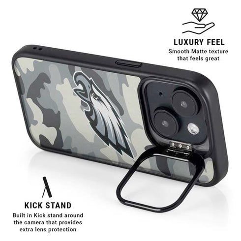 NFL Philadelphia Eagles Camo iPhone 15 Kickstand Case