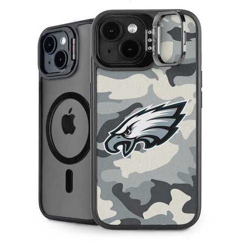 NFL Philadelphia Eagles Camo iPhone 15 Plus Kickstand Case