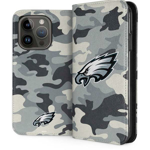 NFL Philadelphia Eagles Camo iPhone 15 Pro Folio Case