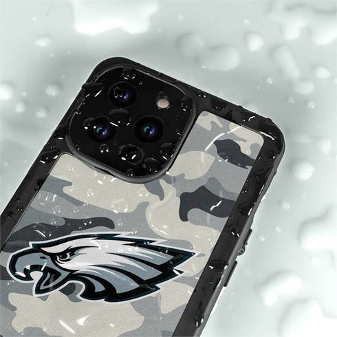 NFL Philadelphia Eagles Camo iPhone 15 Pro Waterproof Case