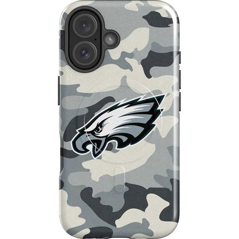 NFL Philadelphia Eagles Camo iPhone 16 Magsafe Impact Case