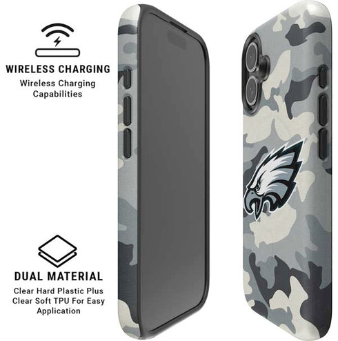 NFL Philadelphia Eagles Camo iPhone 16 Magsafe Impact Case