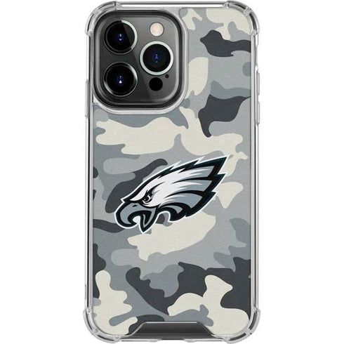 NFL Philadelphia Eagles Camo iPhone 16 Pro Clear Case