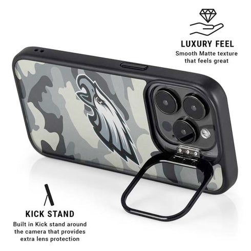 NFL Philadelphia Eagles Camo iPhone 16 Pro Max Kickstand Case