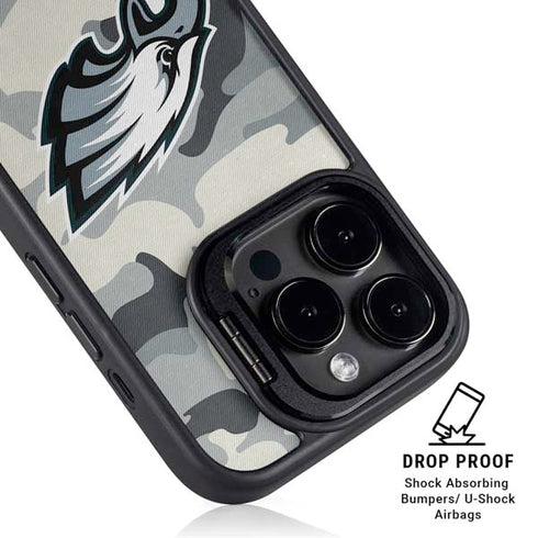 NFL Philadelphia Eagles Camo iPhone 16 Pro Max Kickstand Case