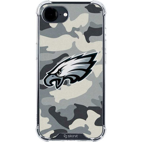 NFL Philadelphia Eagles Camo iPhone 16e Clear Case
