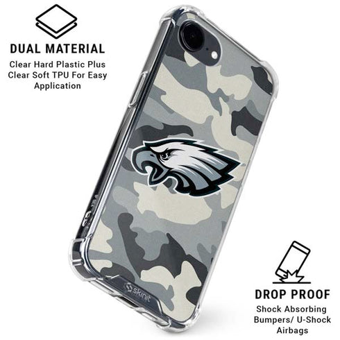 NFL Philadelphia Eagles Camo iPhone 16e Clear Case
